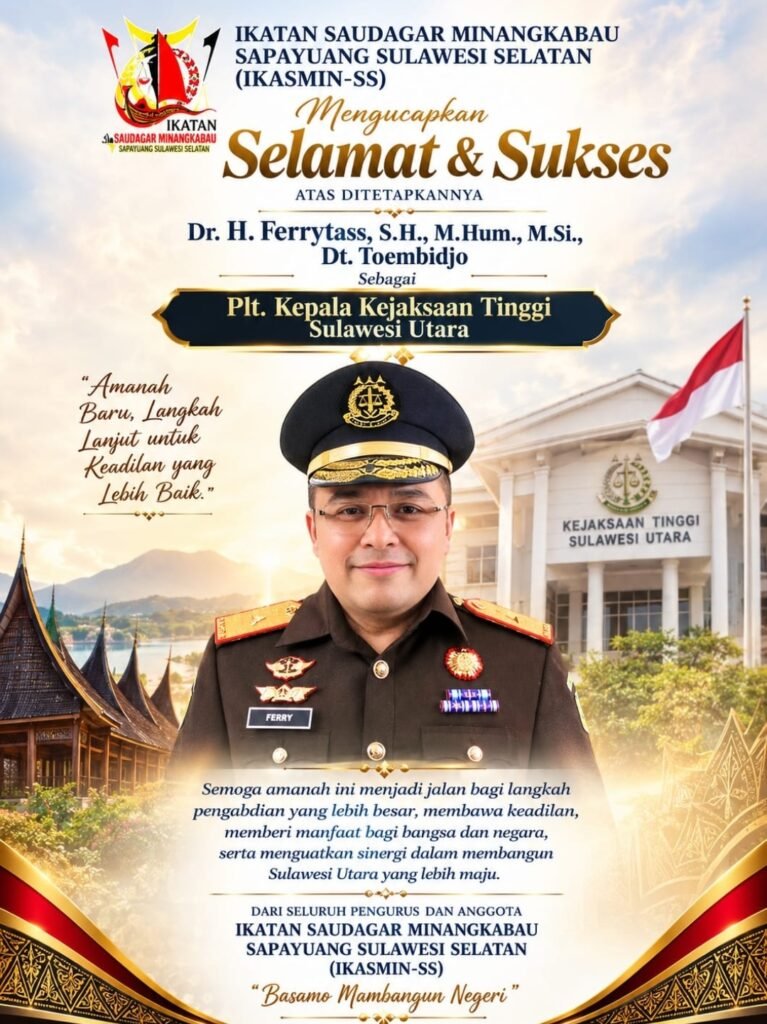 Dr. Ferrytass, Dt. Toembidjo Resmi Ditunjuk Sebagai Plt. Kepala Kejaksaan Tinggi Sulawesi Utara