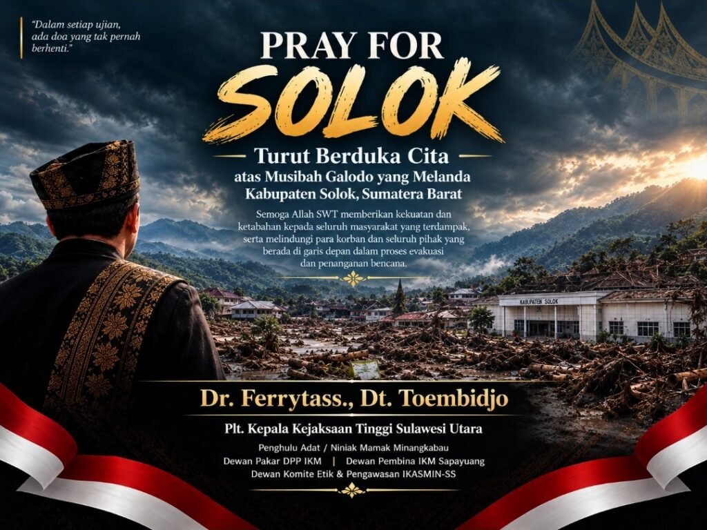 Dari Bumi Nyiur Melambai, Dr. Ferrytass., Dt. Toembidjo Sampaikan Duka atas Musibah Galodo Solok